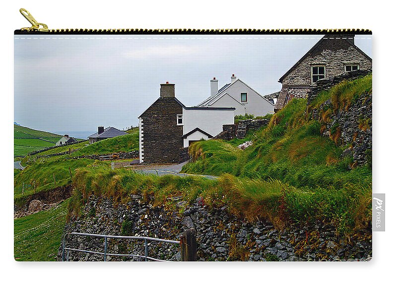 Fine Art Photography Zip Pouch featuring the photograph The Irish Countryside on the Dingle Peninsula by Patricia Griffin Brett