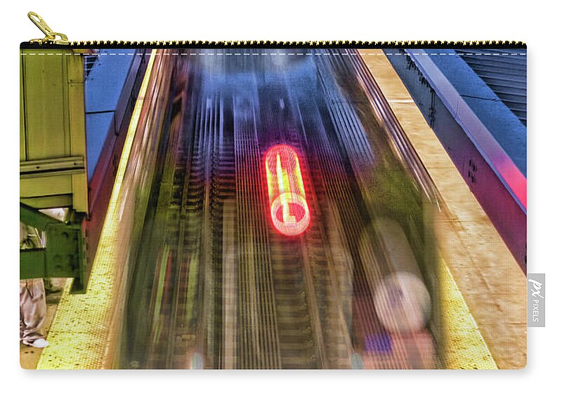 Mass Transit Zip Pouch featuring the photograph The L Train by S Paul Sahm