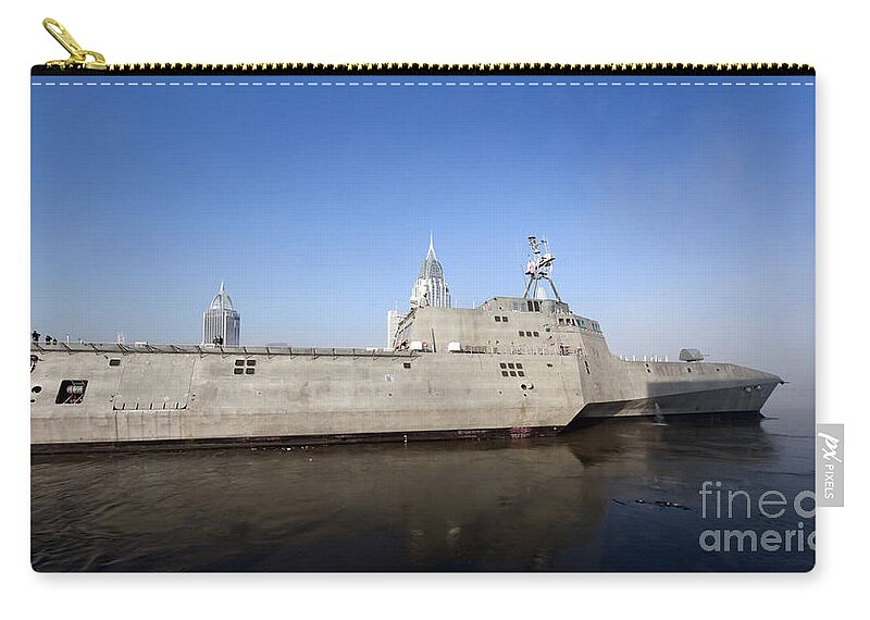 Ship Zip Pouch featuring the photograph The Littoral Combat Ship Uss by Stocktrek Images