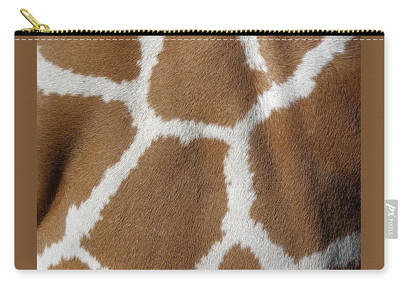 Giraffe Zip Pouch featuring the photograph The Patterns Of A Giraffe by Kim Galluzzo Wozniak
