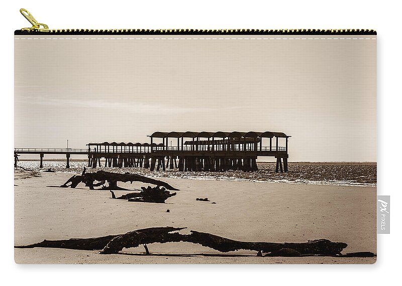 Landscapes Zip Pouch featuring the photograph The Pier by Shannon Harrington