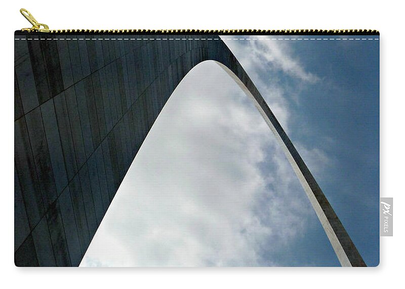 St. Louis Zip Pouch featuring the photograph The St. Louis Arch by Jo Sheehan