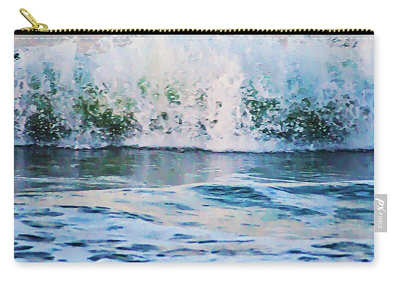 The Wave Zip Pouch featuring the photograph The Wave by Bill Cannon