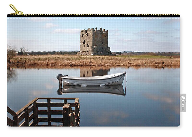 Threave Castle Zip Pouch featuring the photograph Threave Castle Reflection by Maria Gaellman