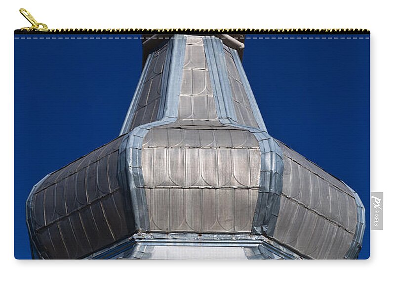 Architecture Zip Pouch featuring the photograph Three O'Clock in Boerne by Ed Gleichman