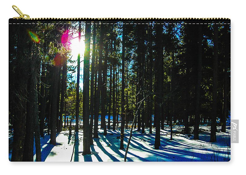 Landscape Zip Pouch featuring the photograph Through the Trees by Shannon Harrington