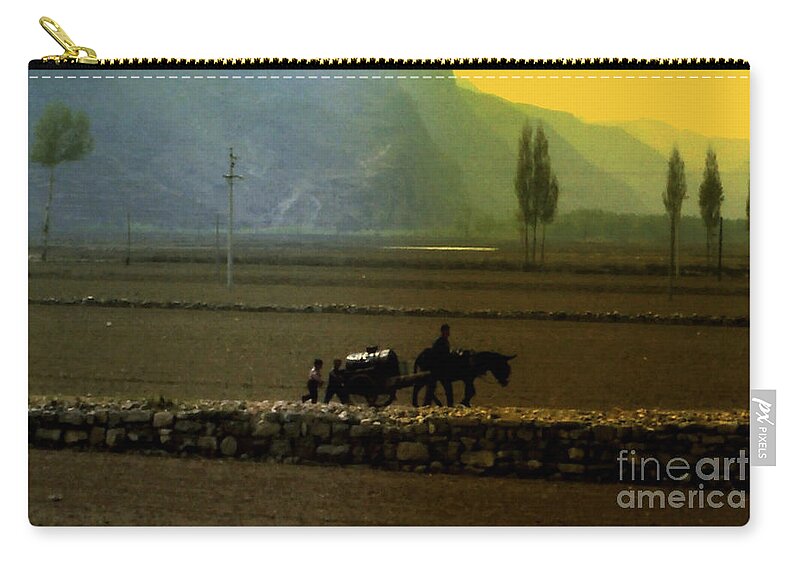 Landscape Zip Pouch featuring the photograph 'Til The Day Is Done by Lydia Holly