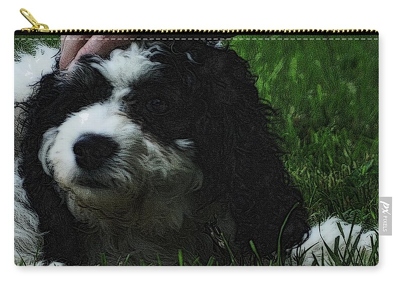Dog Zip Pouch featuring the photograph TLC by Lydia Holly