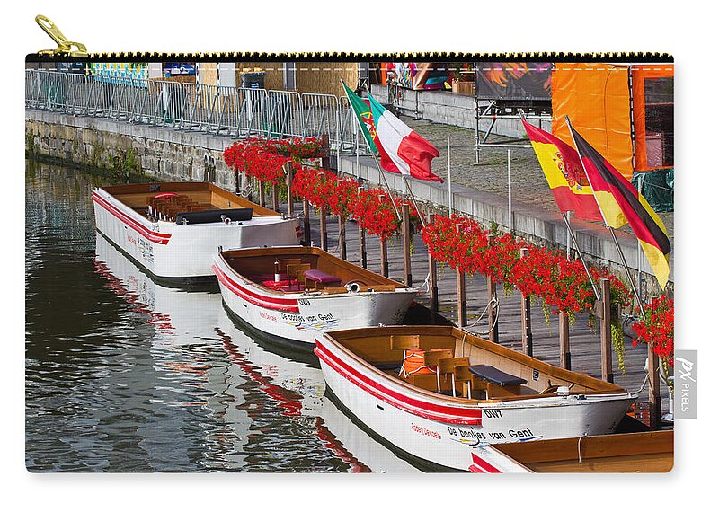 Europe Zip Pouch featuring the photograph Tour boats by David Freuthal