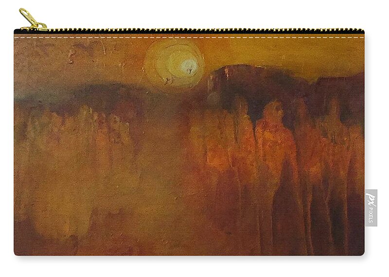 Abstract Zip Pouch featuring the painting towards Empyrean by Ilona Petzer