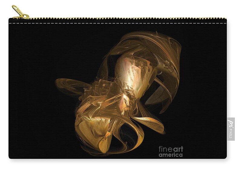 Abstract Zip Pouch featuring the digital art Transformation by Yvonne Johnstone