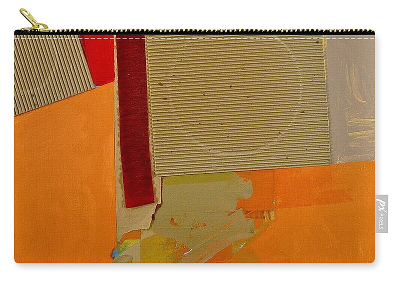 Abstract Paintings Zip Pouch featuring the painting Transition 4 Red Crepe by Cliff Spohn