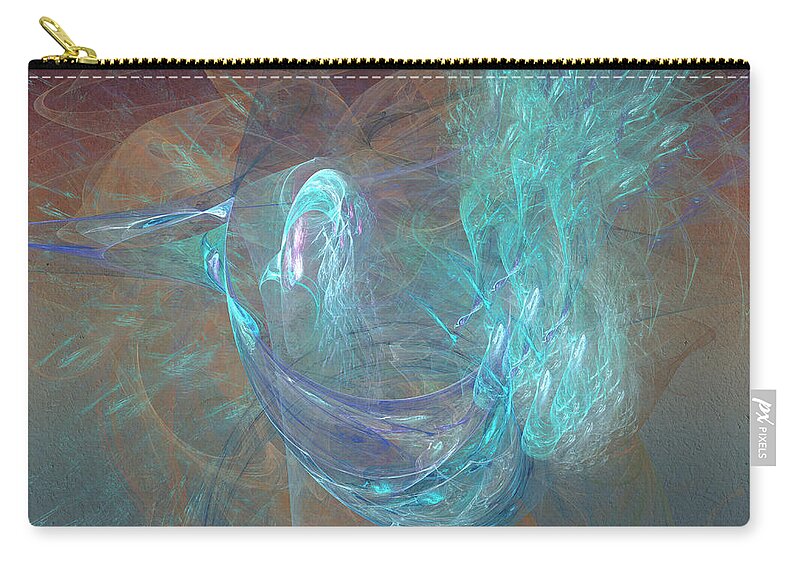 Fractal Zip Pouch featuring the digital art Transpareo by Jeff Iverson