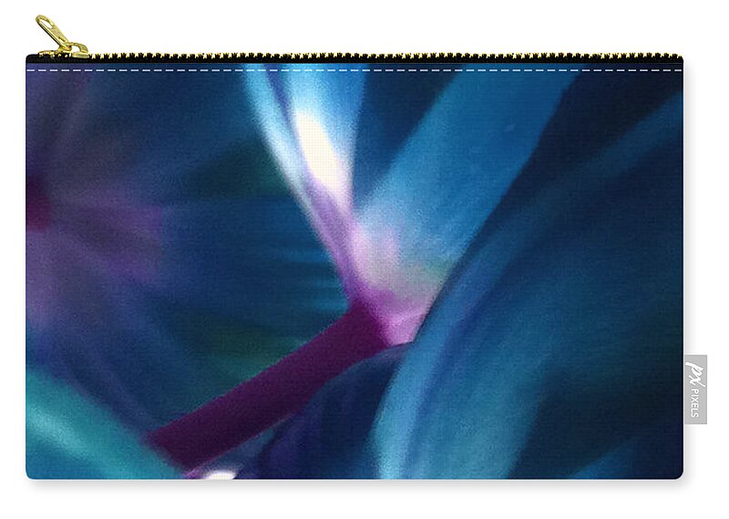 Blue Zip Pouch featuring the photograph Tulip Blues by Kathy Corday