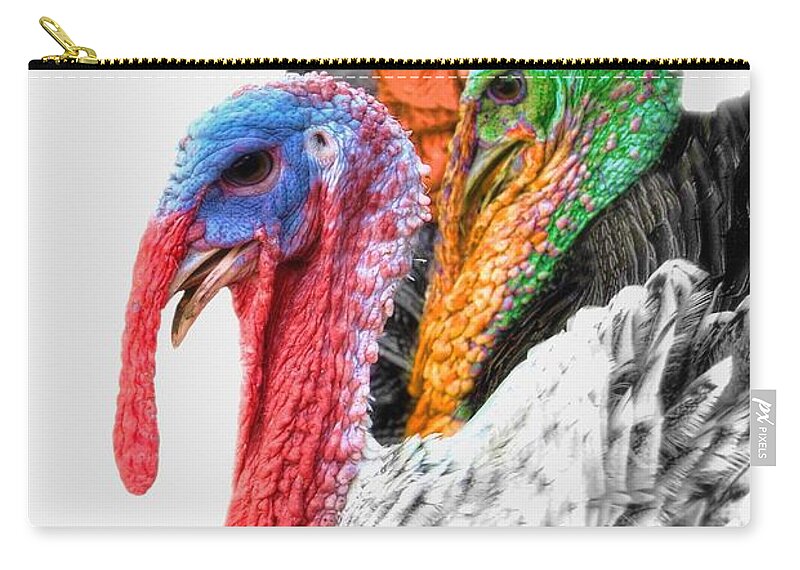 Yhun Suarez Zip Pouch featuring the photograph Turkeys Delight by Yhun Suarez