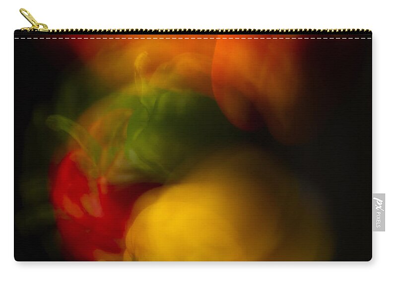 Colorful Zip Pouch featuring the photograph Twisting Peppers by Frederic A Reinecke