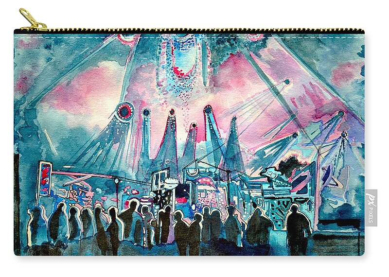 Music Carry-all Pouch featuring the painting Ums Inverted Special by Patricia Arroyo