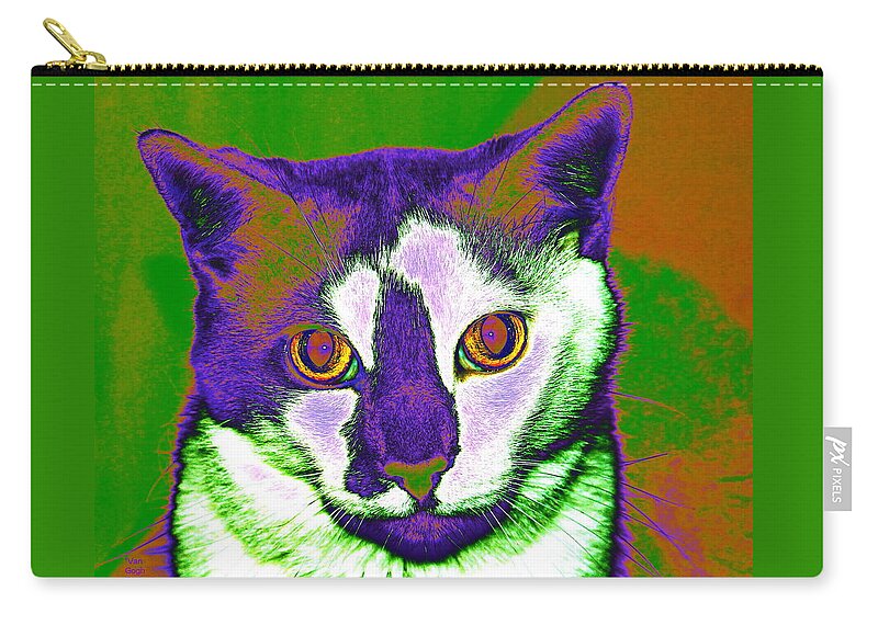 Ghosty Zip Pouch featuring the digital art Van Gogh Ghosty by Larry Beat