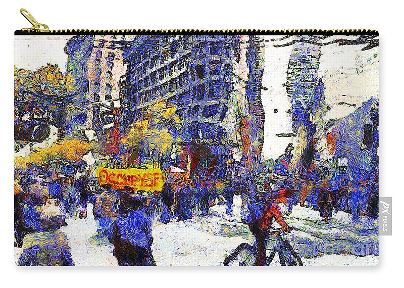 Vangogh Zip Pouch featuring the photograph Van Gogh Occupies San Francisco . 7D9733 by Wingsdomain Art and Photography