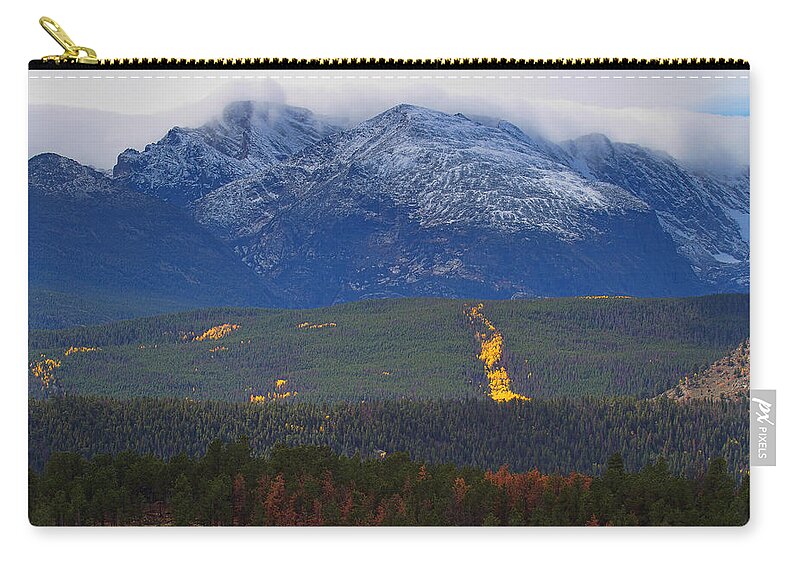 Autumn Colors Canvas Print; Aspen Photograph Zip Pouch featuring the photograph Veins of Gold by Jim Garrison