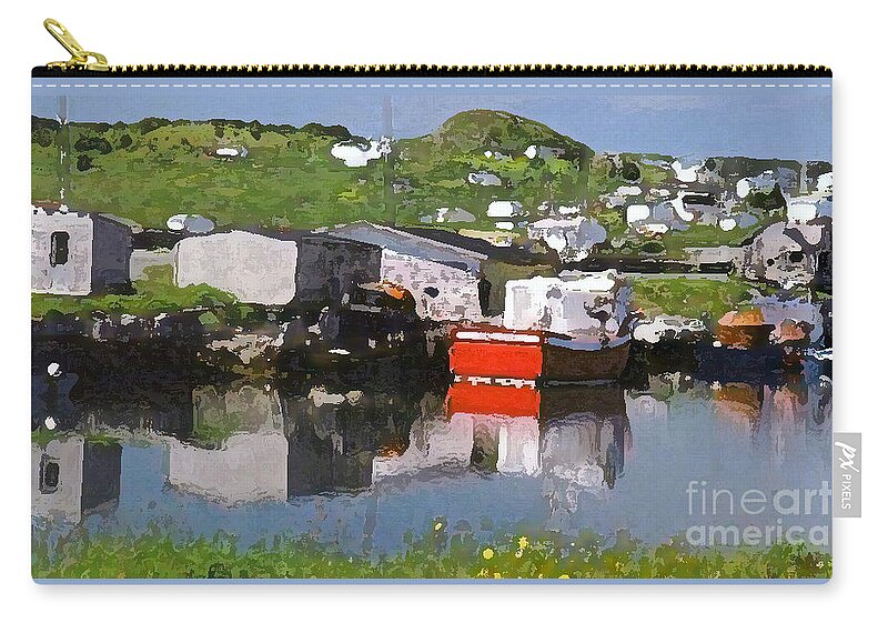 Boats Zip Pouch featuring the photograph Villiage by Lydia Holly