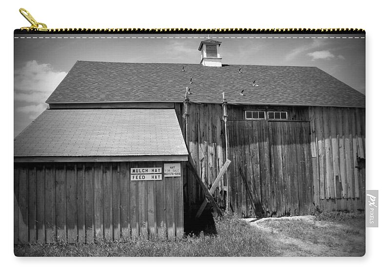 Vintage Photography Zip Pouch featuring the photograph Vintage black and white by Kim Galluzzo