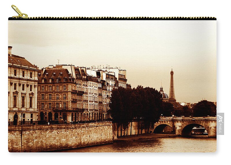Paris Zip Pouch featuring the photograph Vintage Paris 5 by Andrew Fare