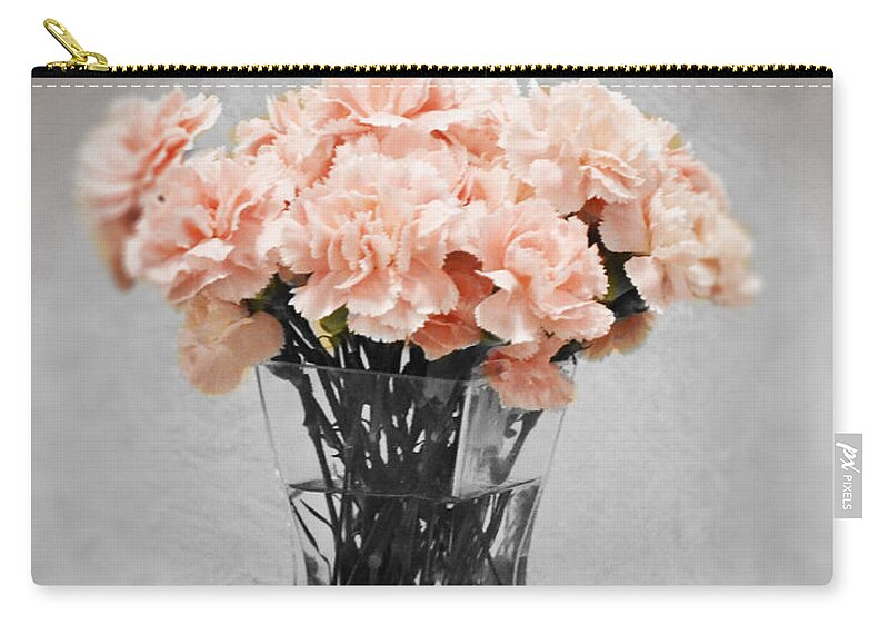 Pink Zip Pouch featuring the photograph Vintage Pink by Traci Cottingham