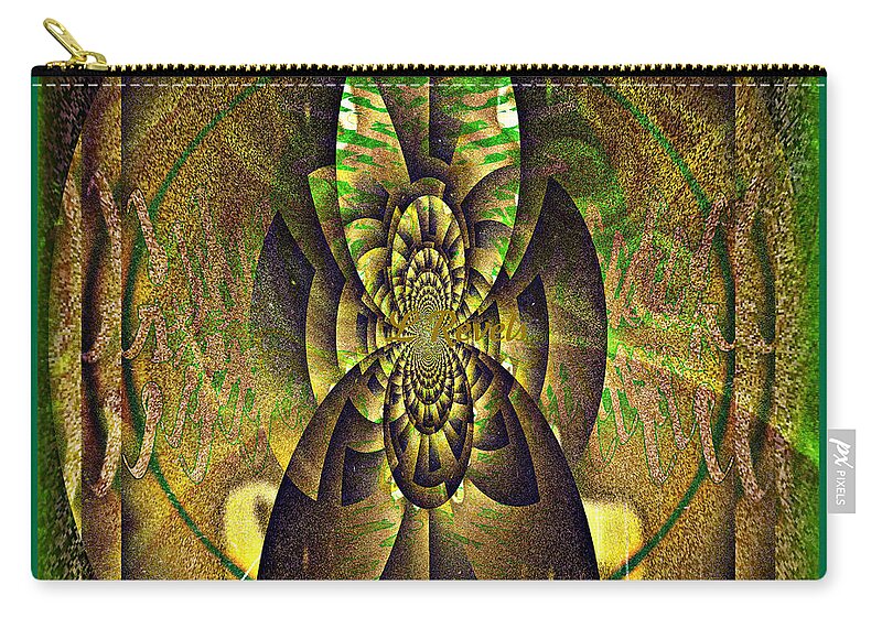 Digital Zip Pouch featuring the digital art Visitor by Leslie Revels