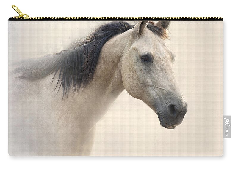 Horse Zip Pouch featuring the photograph Waiting for My Lady by Betty LaRue