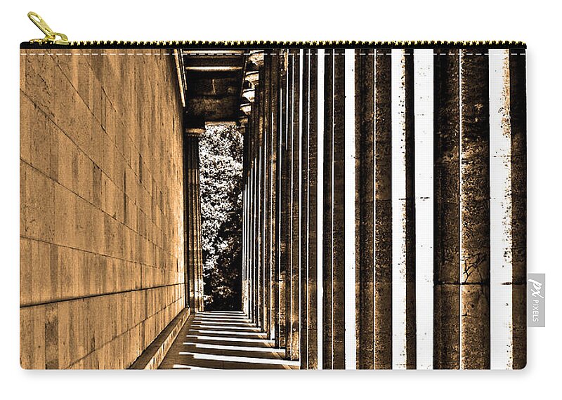 Europe Zip Pouch featuring the photograph Walhalla Colonnade ... by Juergen Weiss