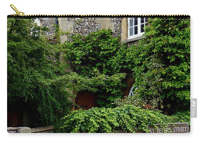 Wallingford Zip Pouch featuring the photograph Wallingford Street Scene by Carla Parris
