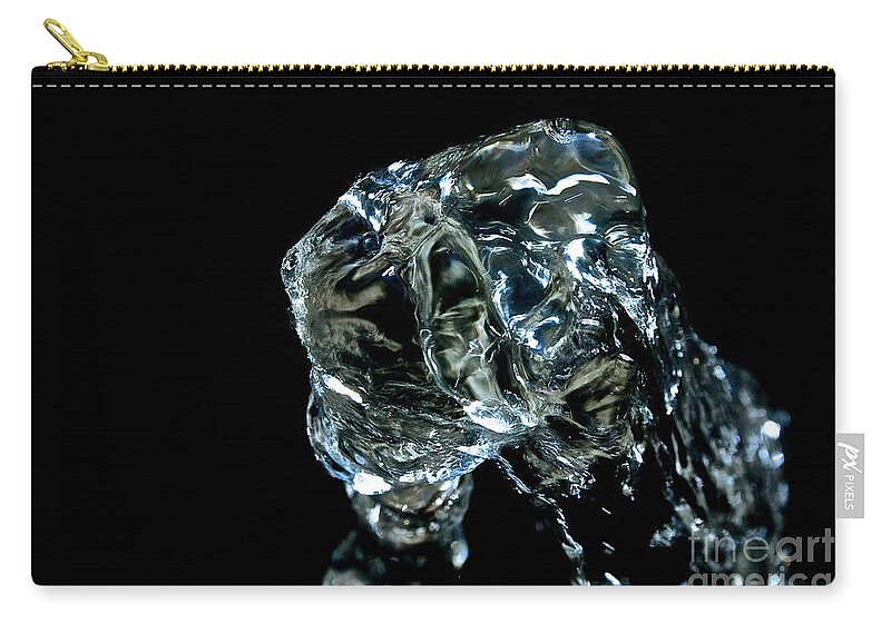 Water Zip Pouch featuring the photograph Water Fountain Apex by Susan Herber