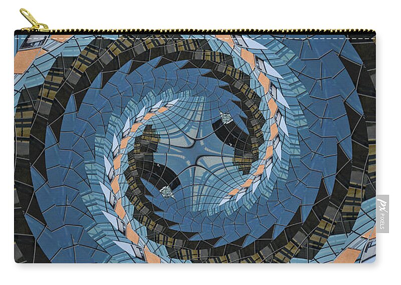 Digital Art Zip Pouch featuring the photograph Wave mosaic. by Clare Bambers