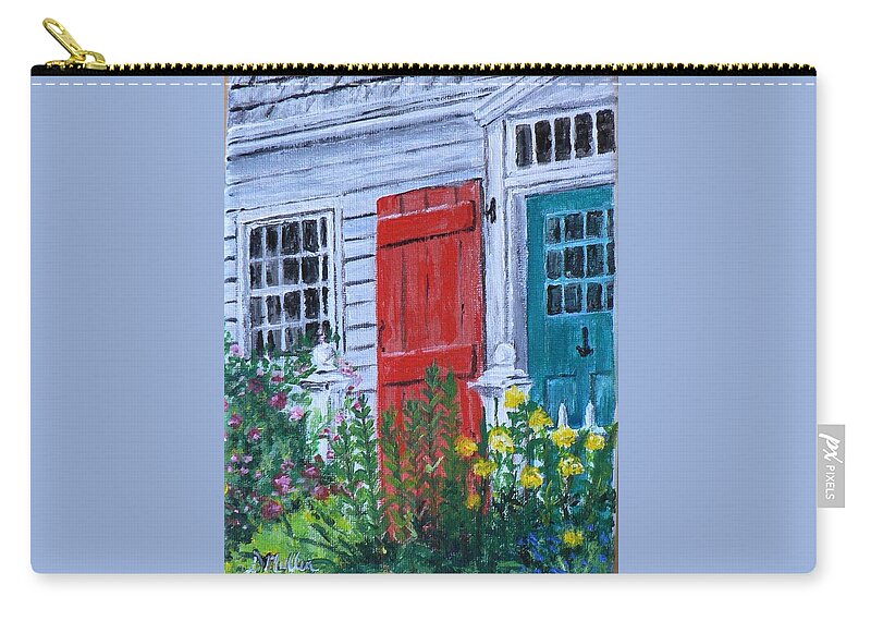 Door Zip Pouch featuring the painting Welcome by Donna Muller