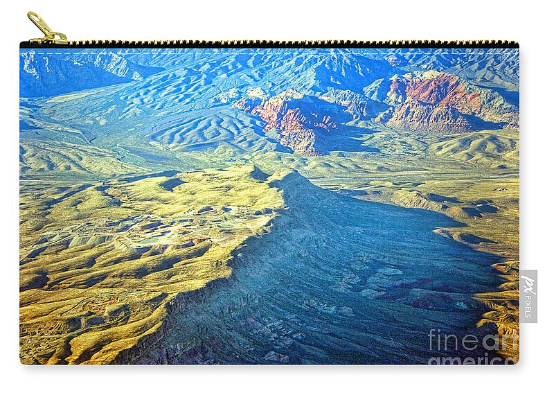 Red Rocks Zip Pouch featuring the photograph West Of Las Vegas PLANET eARTh by James BO Insogna