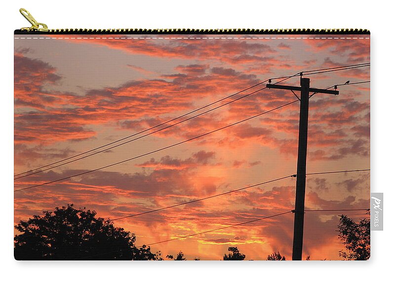 Sunset Zip Pouch featuring the photograph West Of Mossyrock East Of Heaven by Rory Siegel