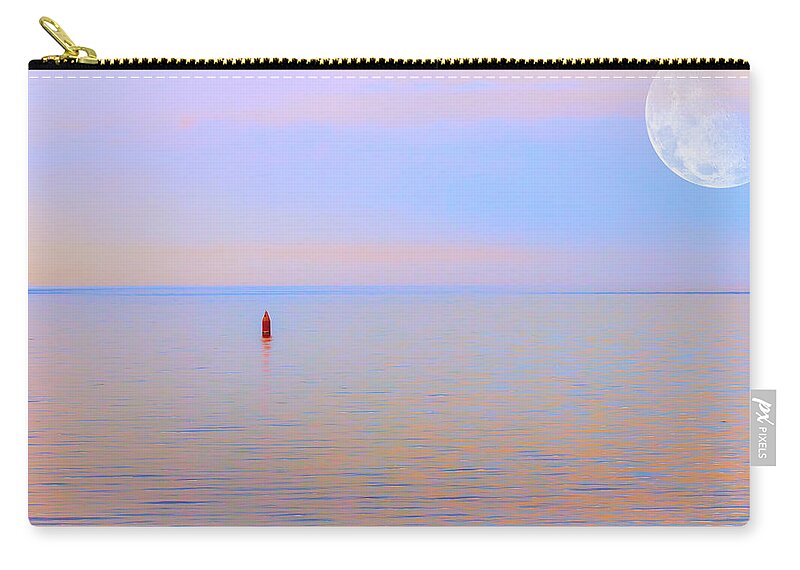 Moon Zip Pouch featuring the photograph Wide Open Solitude by Bill and Linda Tiepelman