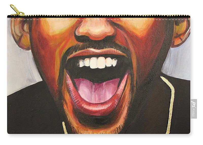 Will Smith Zip Pouch featuring the painting Will Smith by Kate Fortin