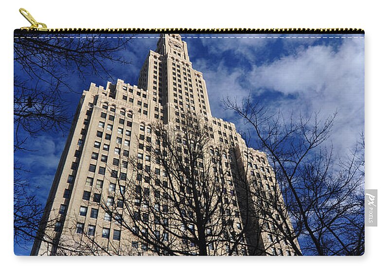 Bklyn Zip Pouch featuring the photograph Williamsburgh Bank Building by Mark Gilman