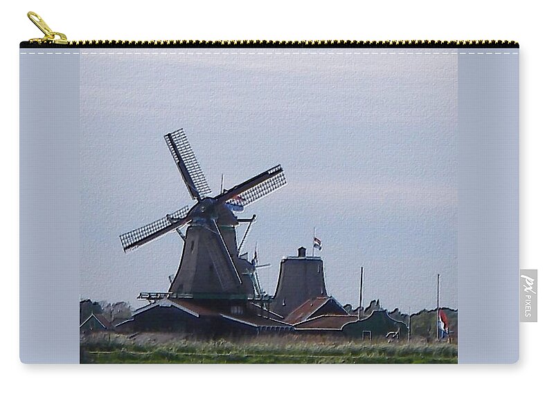 Windmill Zip Pouch featuring the photograph Windmill by Manuela Constantin