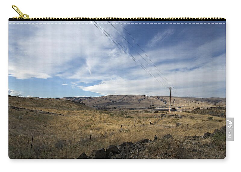 Landscape Zip Pouch featuring the photograph Windswept Hills by Kathleen Grace