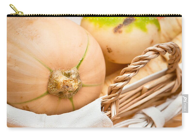 Basket Zip Pouch featuring the photograph Winter crop by Tom Gowanlock