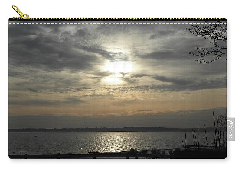 Winter Carry-all Pouch featuring the photograph winter sunset in Rhode Island by Kim Galluzzo Wozniak
