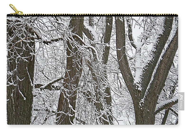 Landscape Zip Pouch featuring the photograph Winter Trees by Aimee L Maher ALM GALLERY