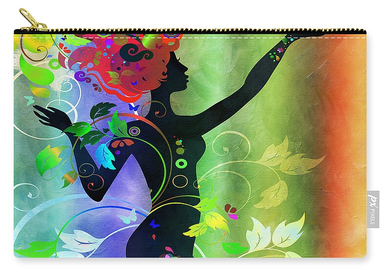 Amaze Zip Pouch featuring the digital art Wonderful 2 by Angelina Tamez