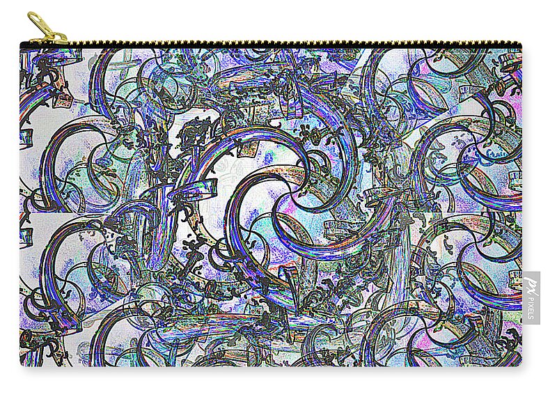 Abstract Zip Pouch featuring the digital art Wonderland by Leslie Revels
