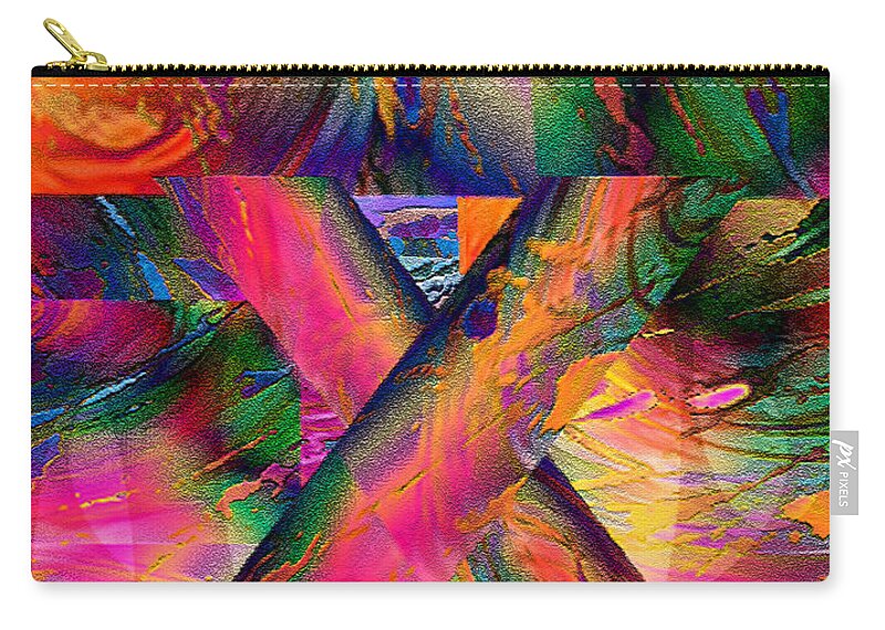 Paula Ayers Zip Pouch featuring the digital art X Marks the Spot by Paula Ayers