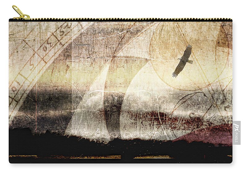 Eagle Zip Pouch featuring the photograph Yachats Eagle by Carol Leigh