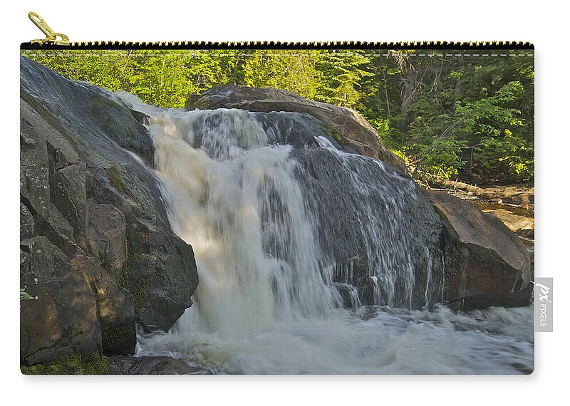 Landscape Zip Pouch featuring the photograph Yellow Dog Falls 4192 by Michael Peychich